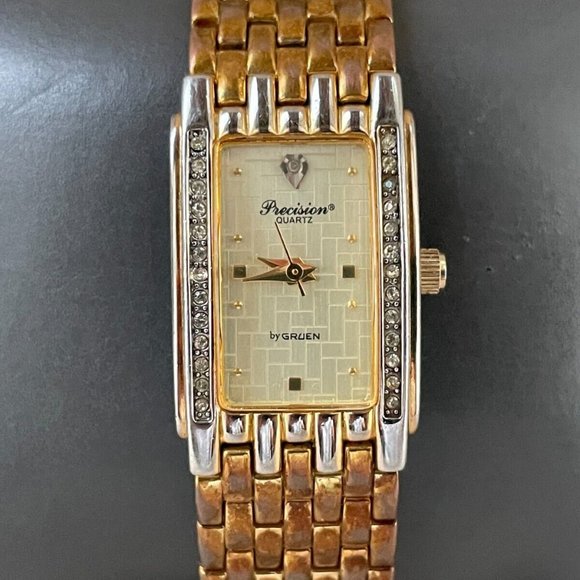 gruen Accessories - Precision by Gruen Women Wristwatch Gold Tone Quartz Analog Ladies Watch